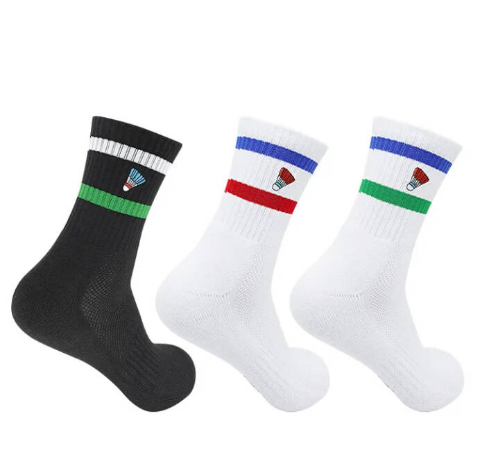 Custom Logo Embroidery Cycling Fitness Sports Socks Badminton Socks